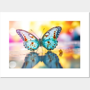 Butterfly Water Nature Serene Tranquil Posters and Art